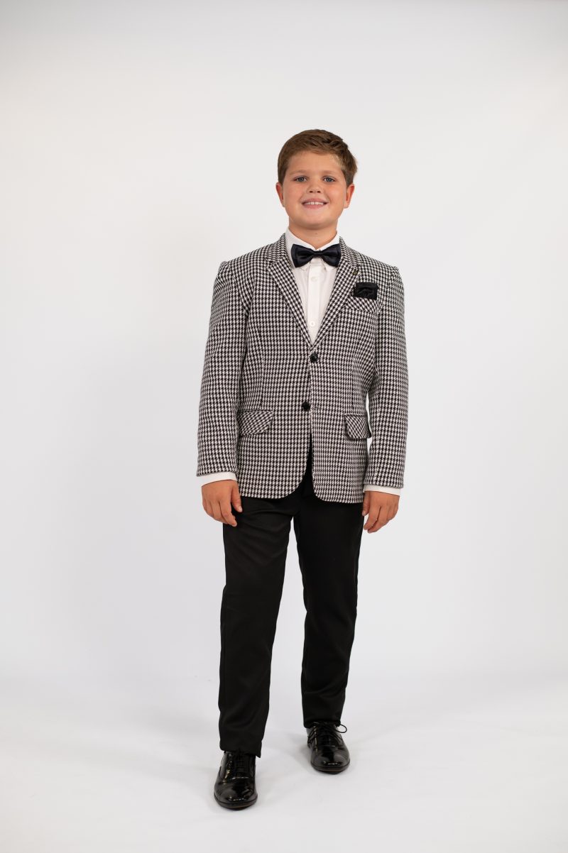 Marynarka w biało-czarną pepitkę