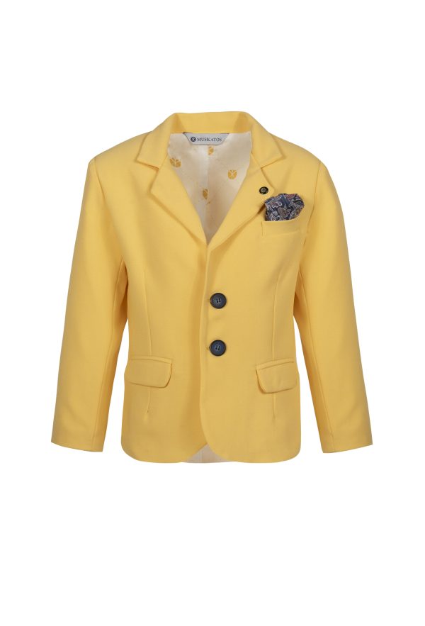 Marynarka chłopięca w kolorze cytrynowego kremu