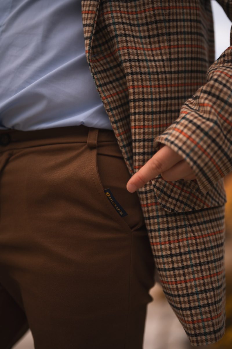 Marynarka chłopięca w drobną kratę