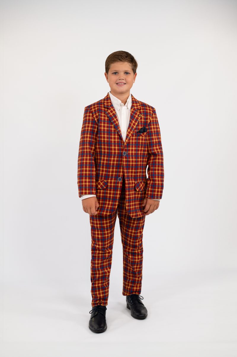 Marynarka chłopięca w kratę